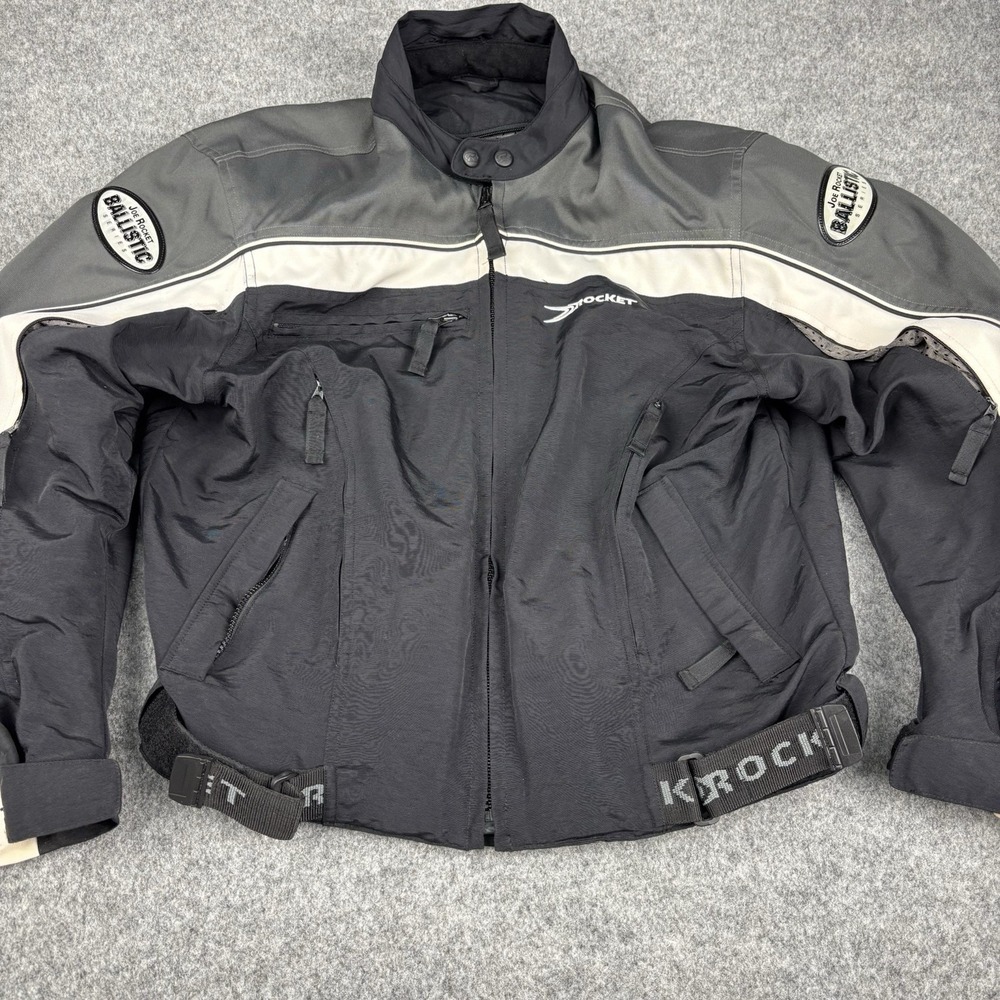 Joe Rocket Motorcycle Jacket Mens Small Ballistic Series Black Armor Padded